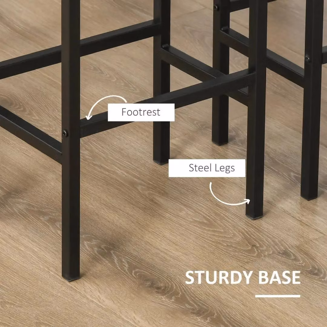 EONLION Industrial Bar Stools Set of 2 in Brown and Black – 2