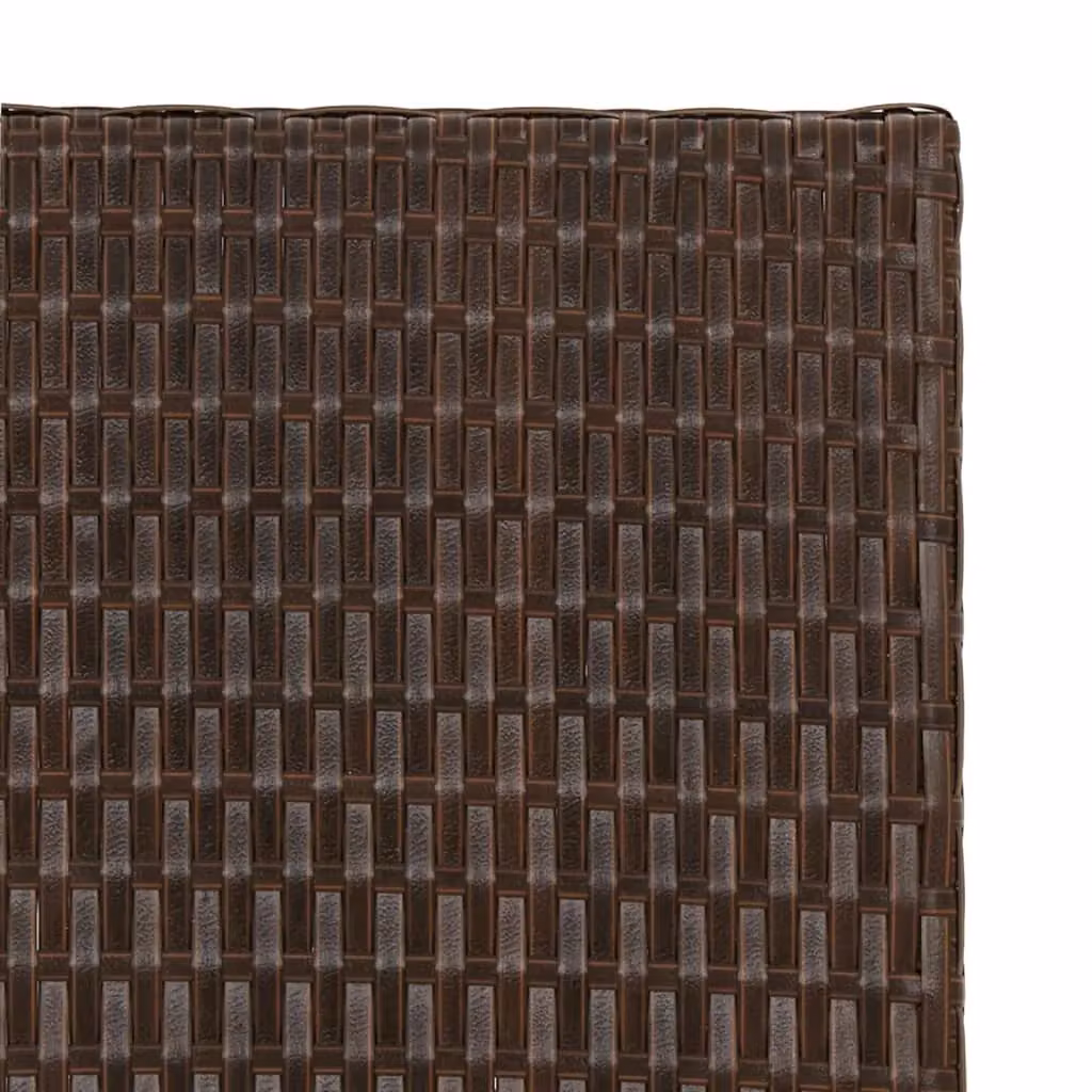 Berkfield Home Brown Poly Rattan Folding Table W/D/H: 45 x 35 x 32 cm – 4
