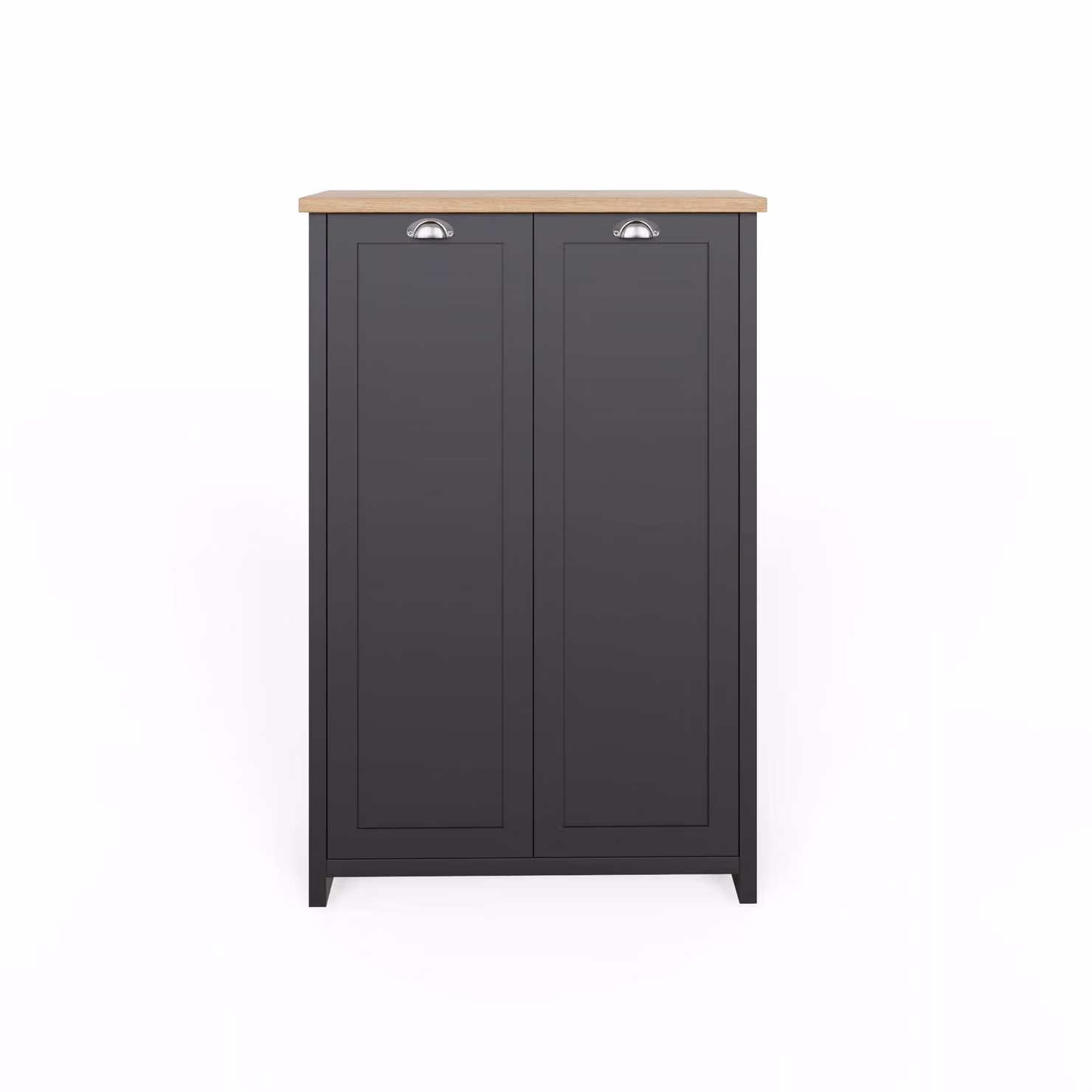 GFW Lancaster 2 Door Shoe Cabinet in Black – 4