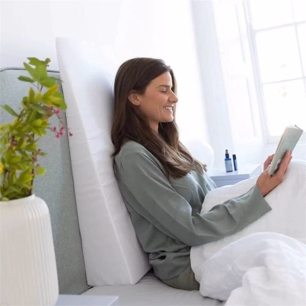 Nordara White Memory Foam Raised Wedge Pillow for Back and Neck Support W/D/H: 125 x 190 x 15 cm – 2