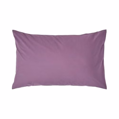 Homescapes Purple Egyptian Cotton Housewife Pillowcase, W: 48 cm, H: 48 cm – 1