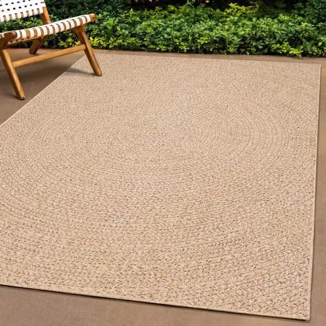 Berkfield Home ZIZUR Jute Look Indoor and Outdoor Rug, Brown and Beige, W: 240 cm, D: 340 cm
