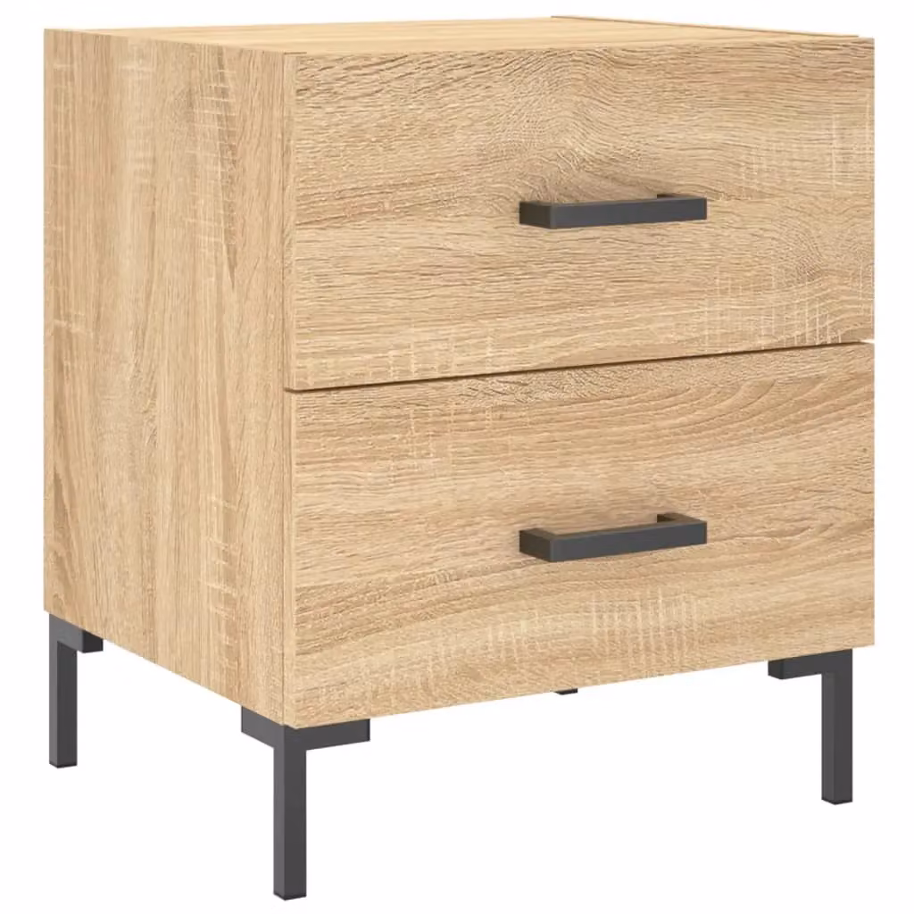 Berkfield Home Sonoma Oak Bedside Cabinet in Brown, W: 40 cm, D: 35 cm, H: 47.5 cm – 2