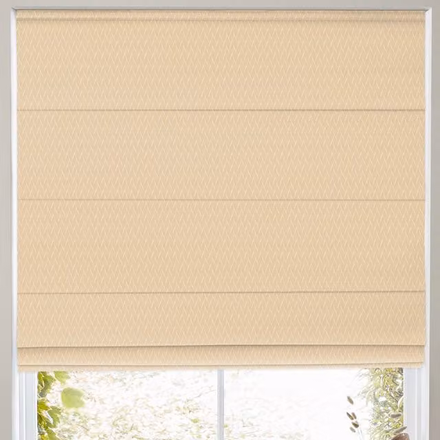 Simply Collection Blackout Roman Blind in Gold and Beige Textile