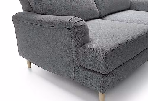 Abakus Direct Harper 2 Seater Sofa in Dark Grey Smart Chenille Fabric – 3