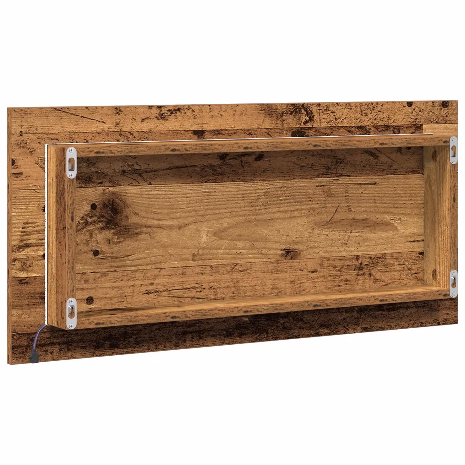 Berkfield Home Bathroom Mirror Cabinet with LED Light, Old Wood, Brown, W: 80 cm, D: 37 cm – 3