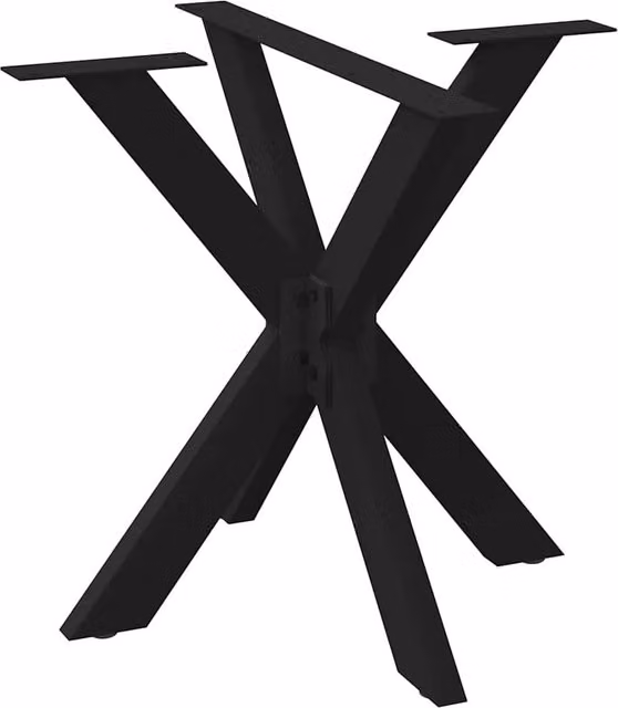 Berkfield Home Spider Shape Dining Table Leg in Black Steel, W/D/H: 85 x 85 x 72-73 cm – 1