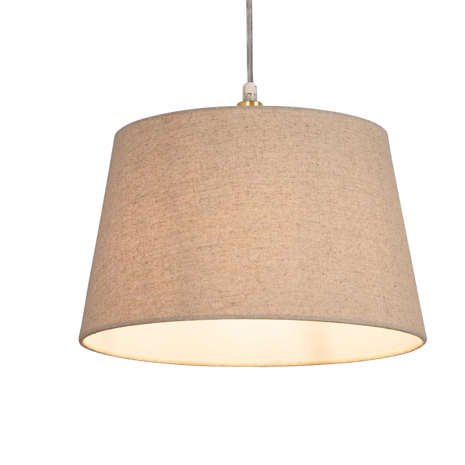 Lighting Collection Linen Tapered Cone Lamp Shade in Beige, Diameter: 30 cm – 2