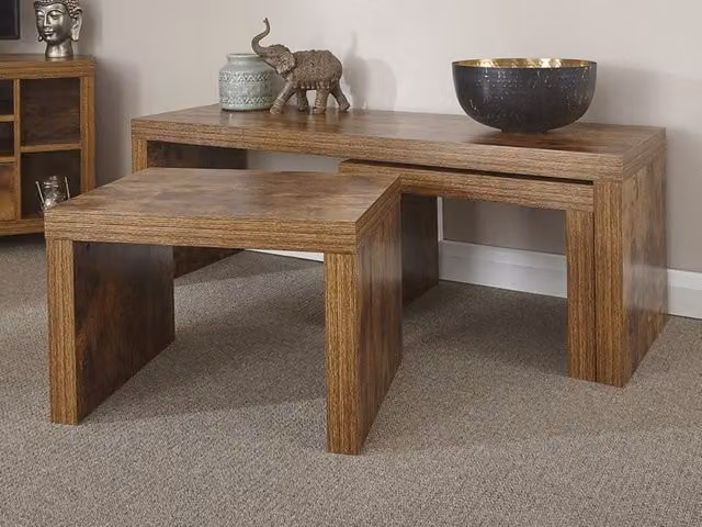 GFW Jakarta Mango Wood Long John Nest of Tables in Brown – 2