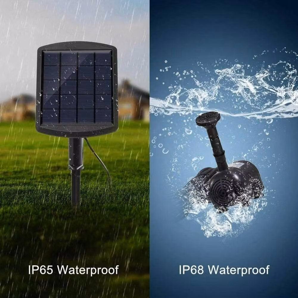 FLAVORA Solar Submersible Water Pump Fountain Kit for Garden Ponds and Pools, Black, W/D/H: 100 x 100 x 100 cm – 3