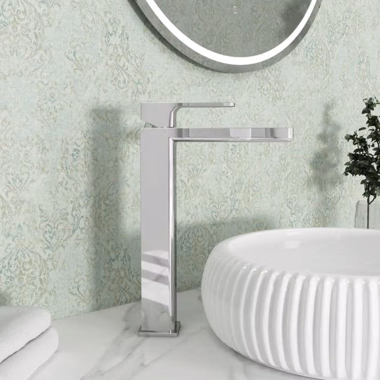 Nuie Vibe High Rise Single Lever Basin Mixer Tap in Chrome