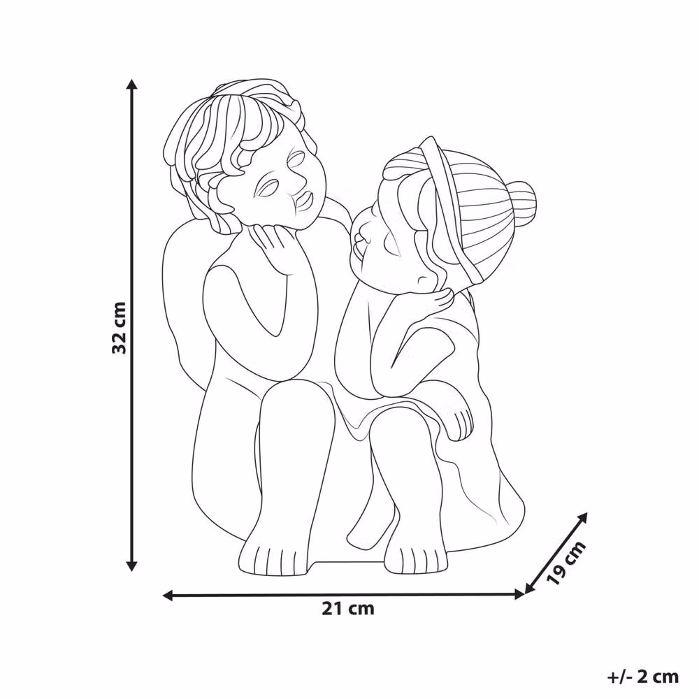 Wyld and Coco Brown Distressed Ceramic Child Figurine, Height: 32 cm – 4