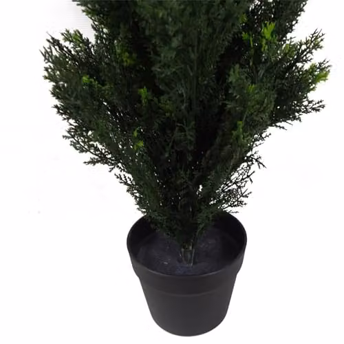 Leaf Artificial Topiary Tree Pair in Green, H 90 cm x W 25 cm x D 25 cm – 3