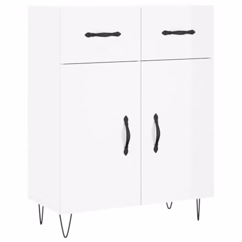 vidaXL Modern High Gloss White Sideboard in Engineered Wood W/D/H: 69.5 x 34.0 x 90.0 cm – 1