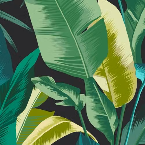 Graham & Brown Envy Leaf It Out Twilight Botanical Floral Wallpaper in Blue and Green, W: 52 cm x L: 1000 cm – 3