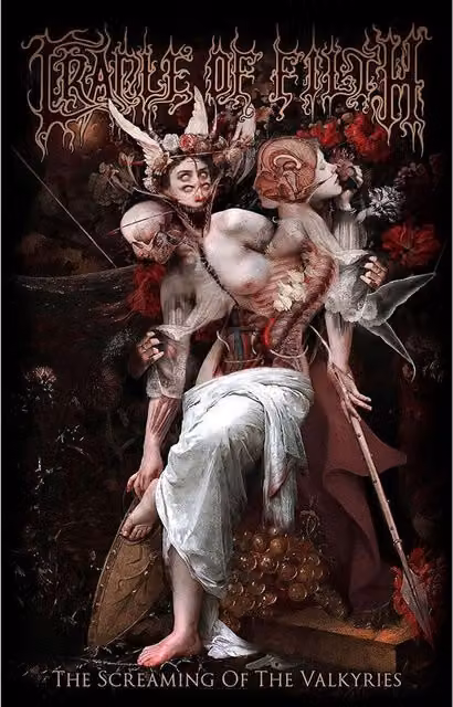 Cradle Of Filth Screaming Of The Valkyries Multicoloured Textile Poster