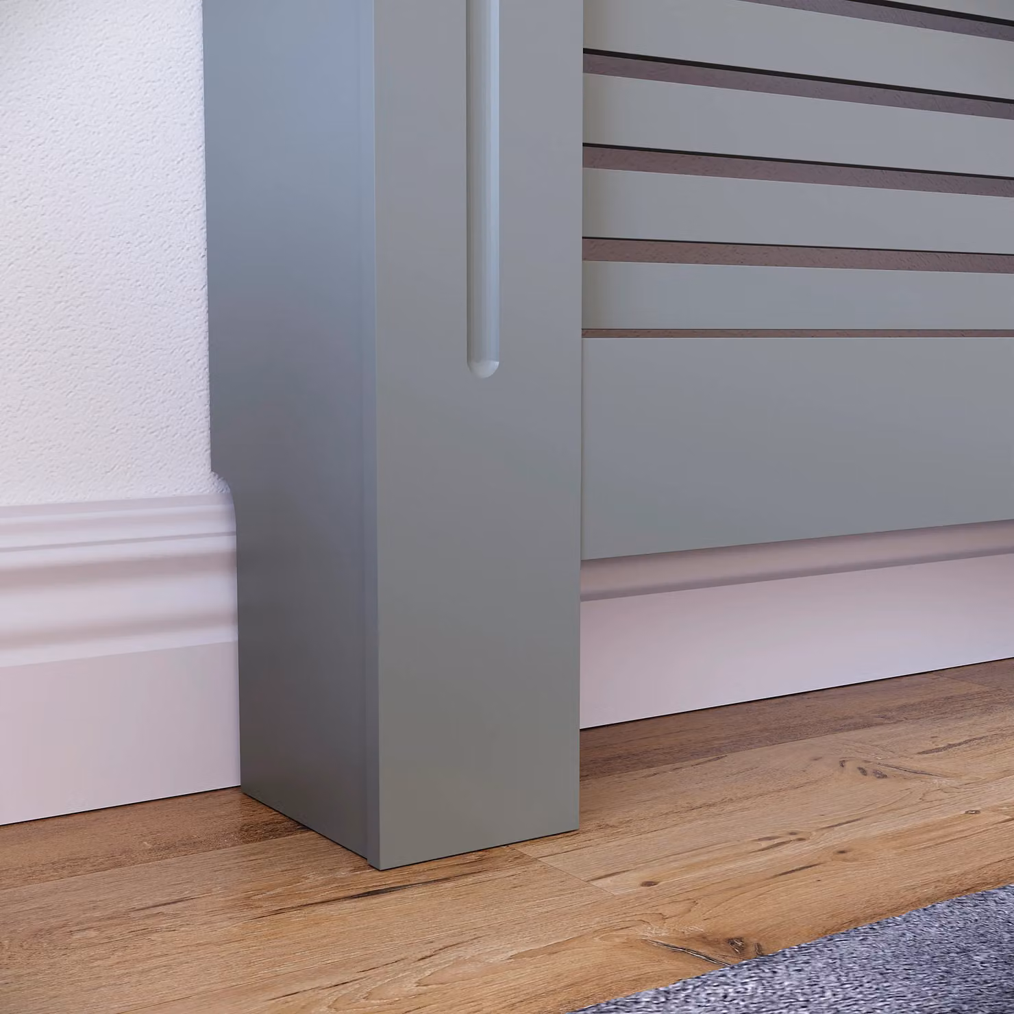 Vida Designs Milton MDF Radiator Cover in Grey, W/D/H: 82.0 x 152.0 x 19.0 cm – 4