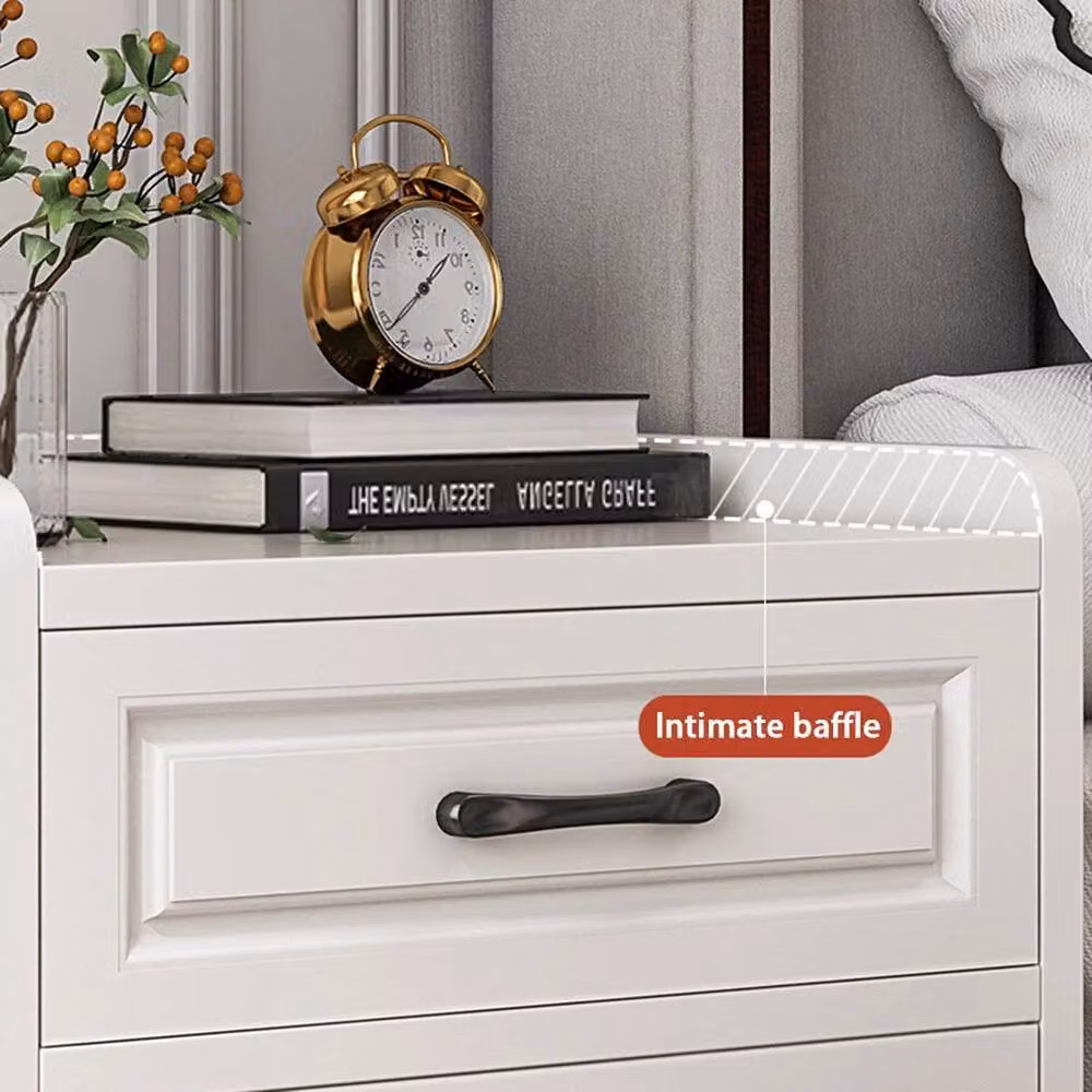 EONLION Modern 2 Drawer Bedside Table Cabinet in White – 3