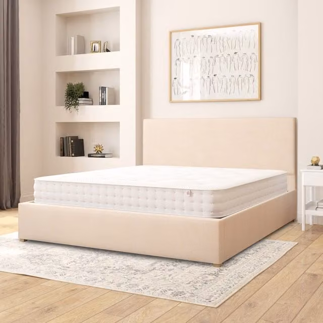 Aspire Garland Superking Ottoman Storage Bed in Beige Kimiyo Linen Fabric