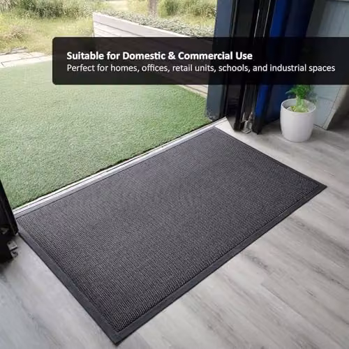 Nicoman Anti-Slip Mesh Doormat, Grey, W: 76 cm, D: 43 cm – 5