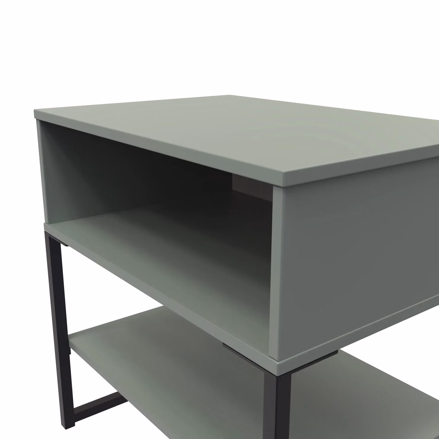 2 U Tamworth Single Open Bedside Cabinet in Pale Green – 3
