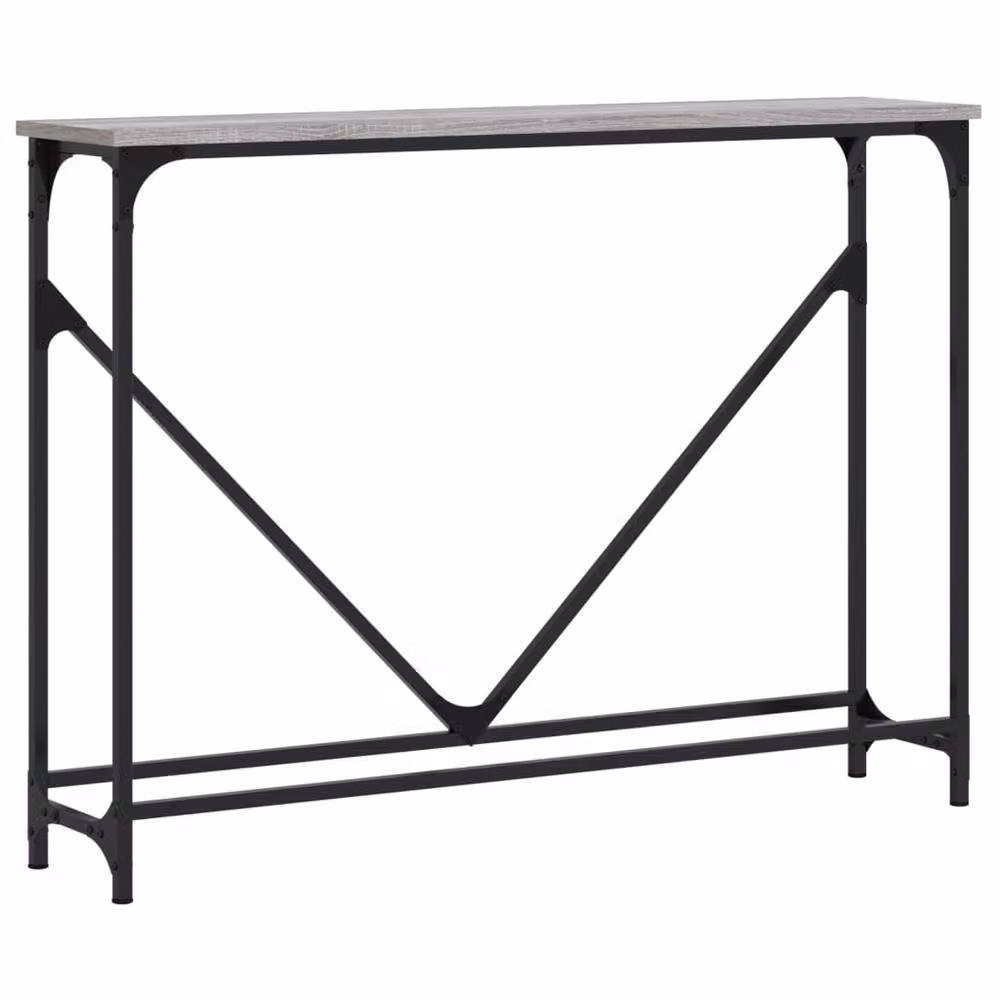 Berkfield Home Console Table in Grey Sonoma, W/D/H: 102 x 22.5 x 75 cm – 2