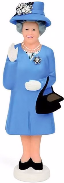 Kikkerland Blue Solar Powered Queen Figurine Derby Edition Tabletop Ornament