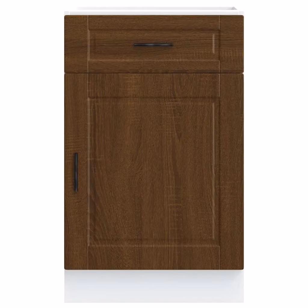 Berkfield Home Porto Kitchen Base Cabinet in Brown Oak Engineered Wood – 3
