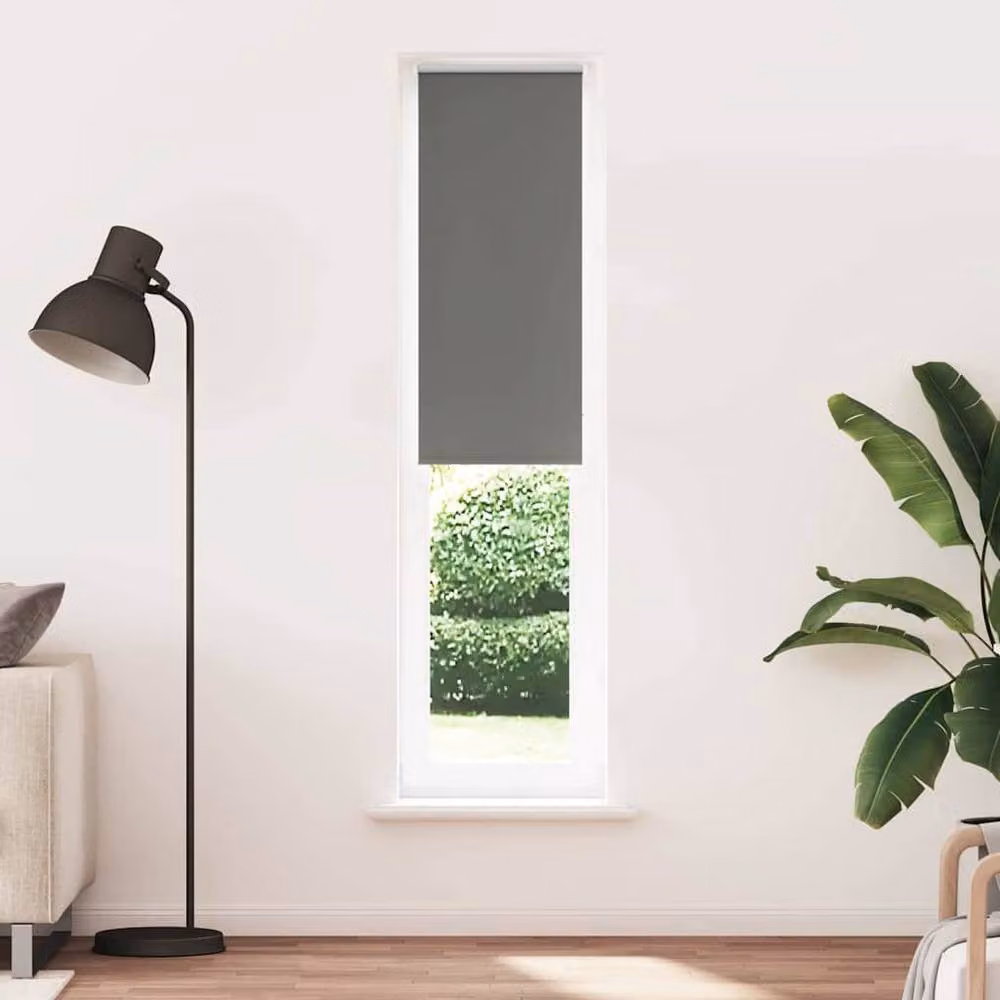 Berkfield Home Grey Blackout Roller Blind, Thermal Insulating Polyester, W: 60 cm, H: 230 cm – 2