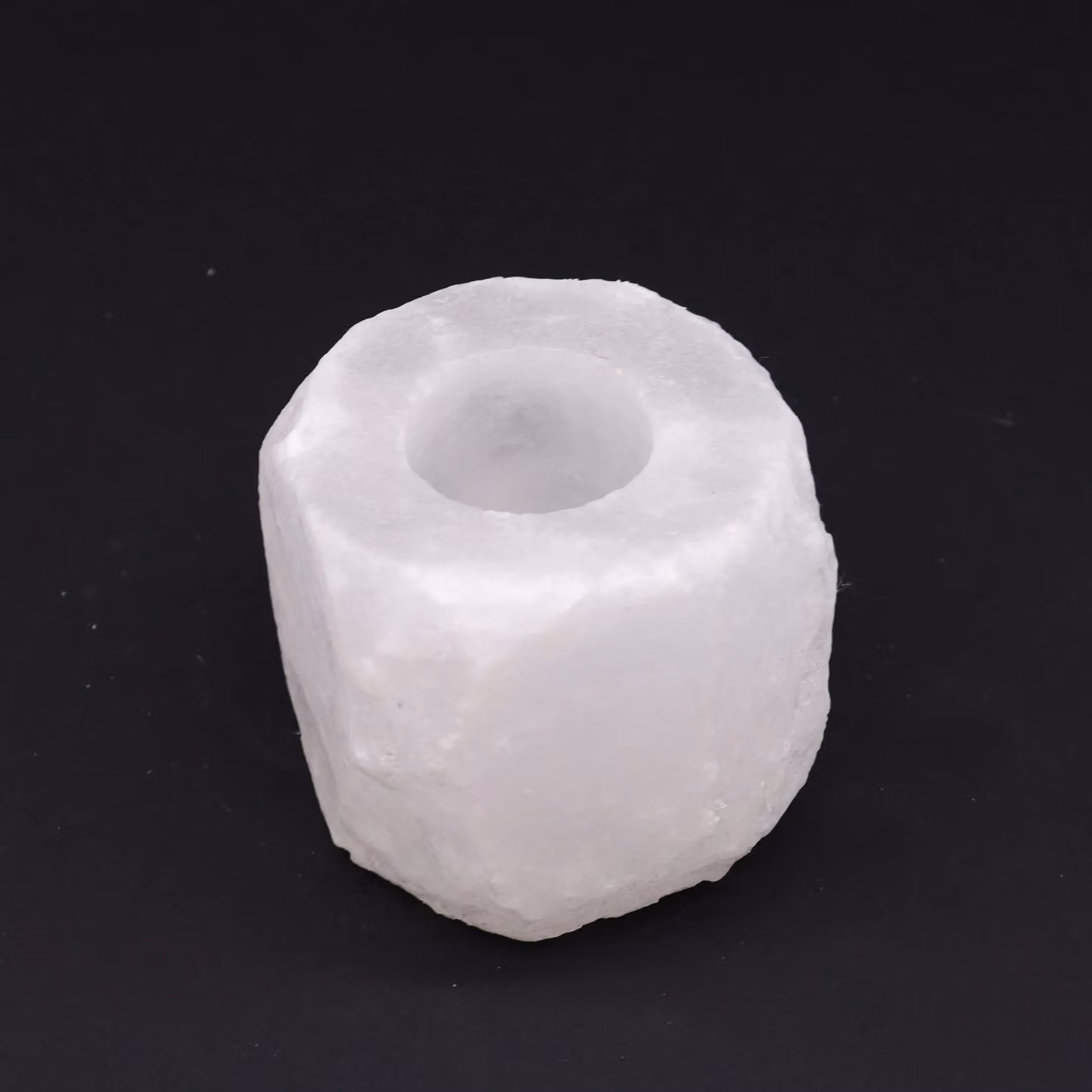 KDMD White Crystal Rock Himalayan Salt Tealight Candle Holder, 600-800g – 3