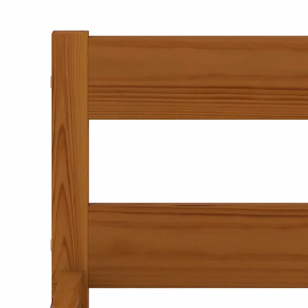 Berkfield Home Modern Bed Frame in Honey Brown Solid Pine Wood, W/D/H: 90 x 200 cm – 3