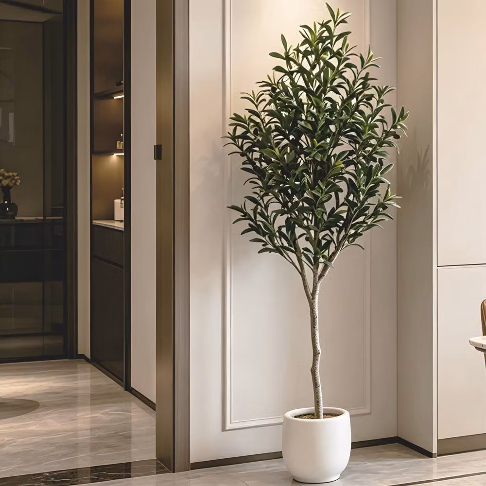 CASSILANDO Lifelike Artificial Olive Tree, Green, Height: 180 cm – 6