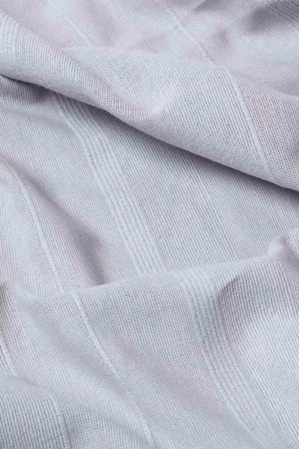 Homescapes Cotton Rajput Ribbed Throw in Silver Grey, W: 360 cm, D: 255 cm – 2