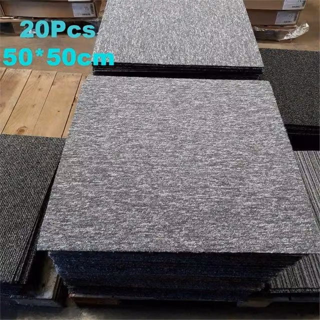 EONLION 20 Adhesive Non-Slip Flooring Rugs in Grey, W/D/H: 100 x 100 x 100 cm – 1
