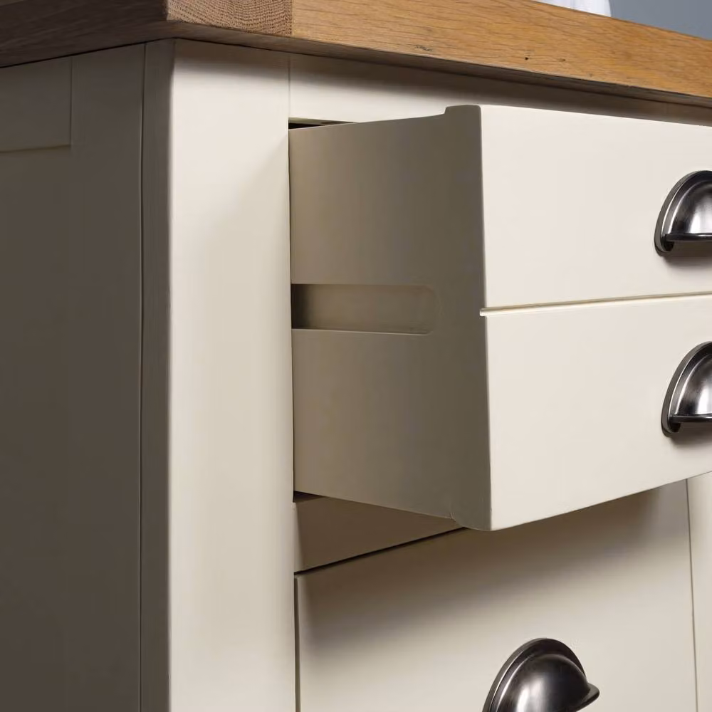 Elm Home And Garden Painted Cream Oak Tall Boy Chest Of Drawers, Height: 116 cm – 2