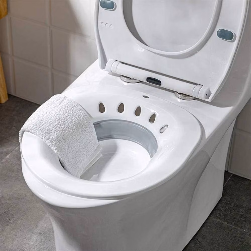 NESTLUNE Foldable Hanging Postpartum Toilet Sitz Bath in White, W: 52 cm – 3