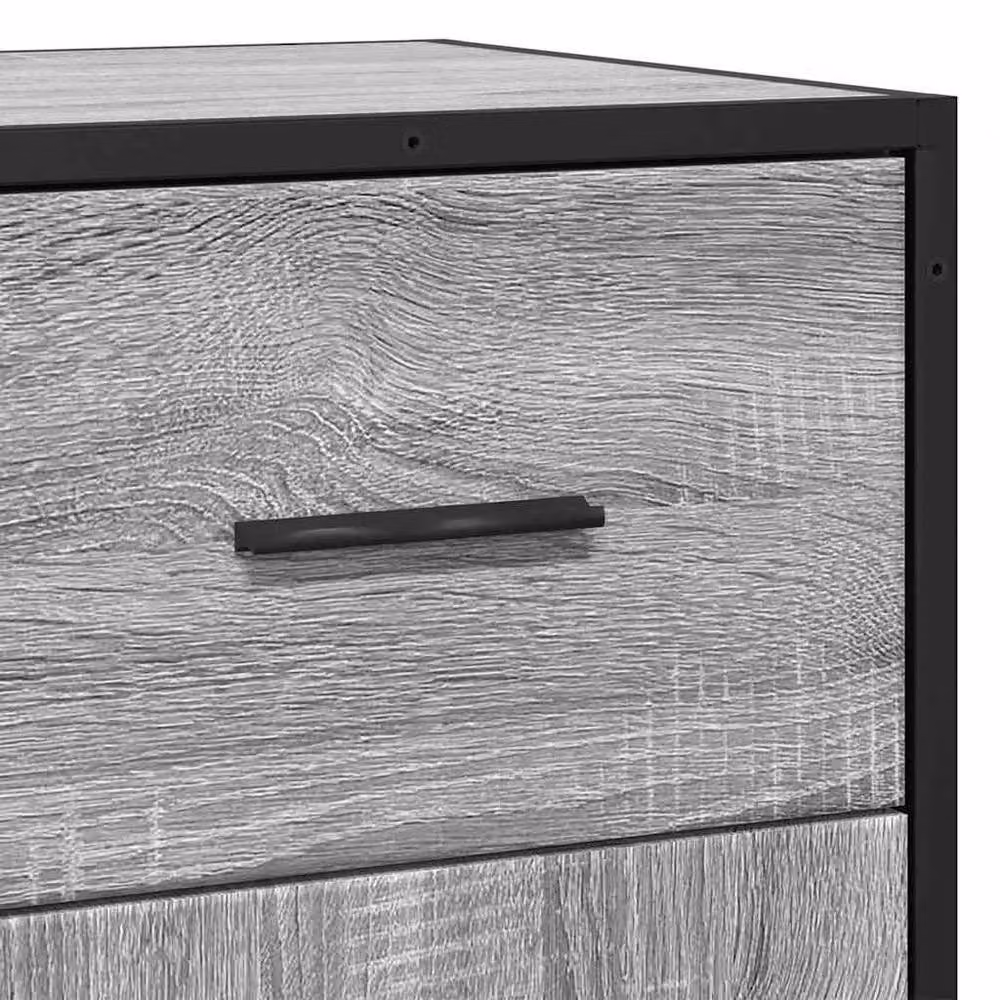 Berkfield Home Grey Sonoma Sideboard in Engineered Wood and Metal, W/D/H: 35.5 x 35 x 76 cm – 4