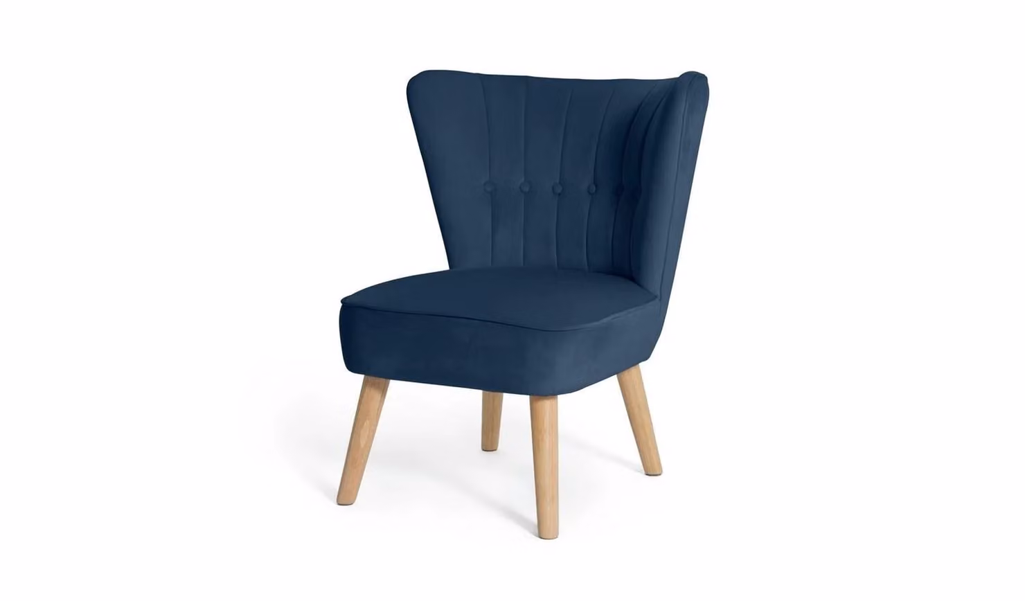 Alexis Navy Blue Velvet Tub Cocktail Chair by Cheap Furniture Warehouse
