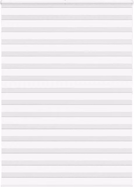 Berkfield Home White Zebra Day and Night Blind with Polyester Fabric, W: 155 cm, H: 200 cm