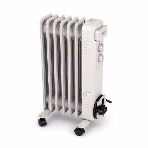 Oypla 1500W 7 Fin Portable Oil Filled Radiator Electric Heater in White – 1