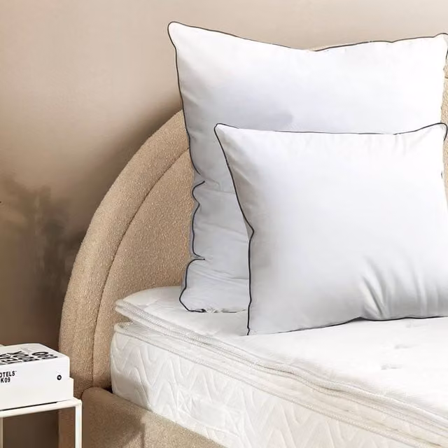 Wyld and Coco Japara White Cotton Pillow, W: 50 cm, H: 60 cm
