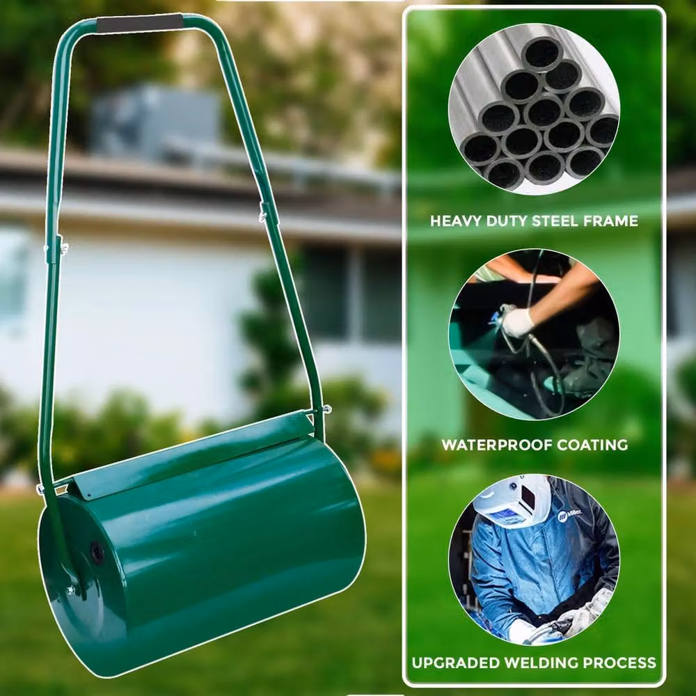 EONLION Green Manual Wet Sand Filled Grass Roller with 46L Capacity – 2
