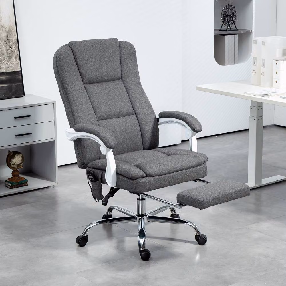 ERGOVEXA Six-Point Office Massage Chair with Heat in Grey, H 121 x W 66 x D 60 cm – 2