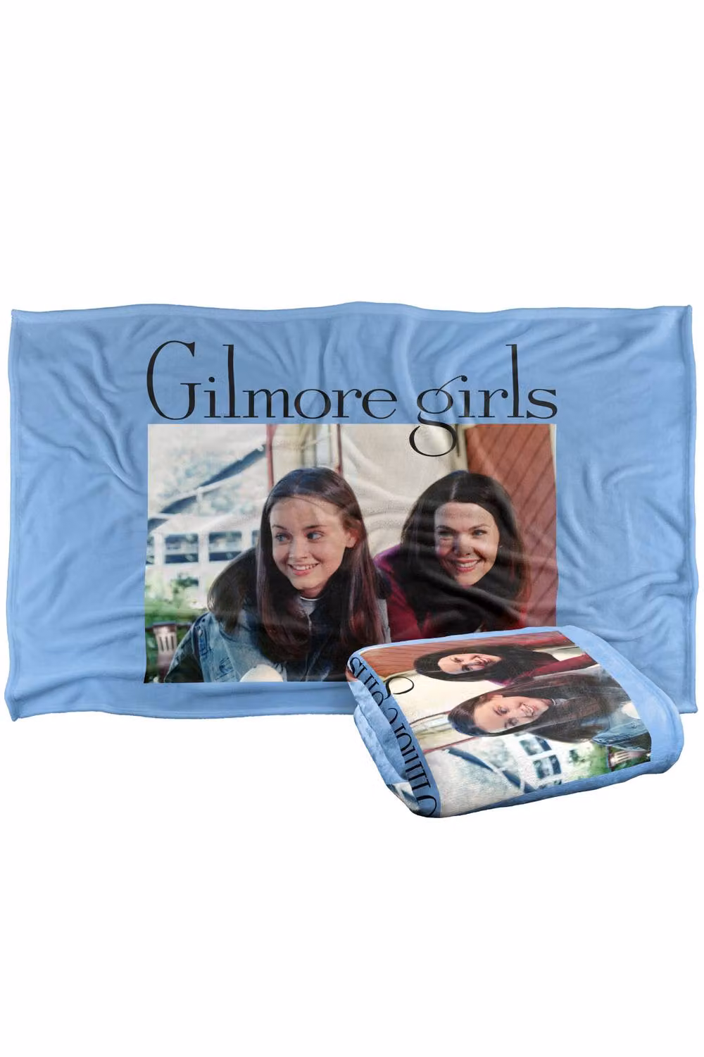 Warner Bros. Gilmore Girls Smiling Silky Touch Super Soft Fluffy Throw Blanket in Blue and Multicolour – 2