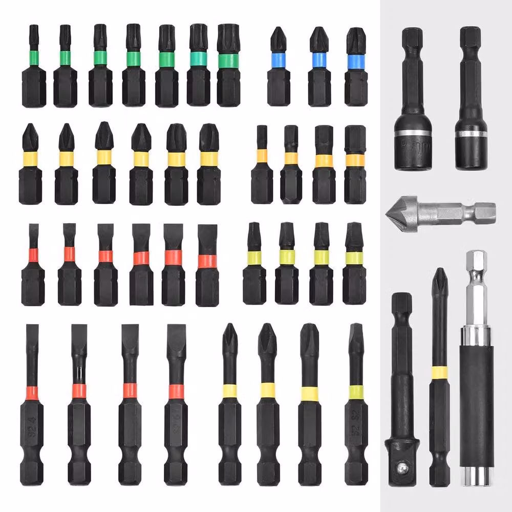 SPETLEK Magnetic Impact Drill Screwdriver Nut Bit Set in Black – 4