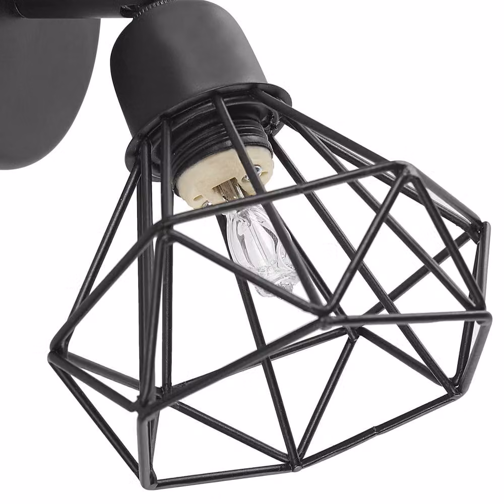 Wyld and Coco Set of Two Modern Black Metal Adjustable LED Wall Lamps – 3