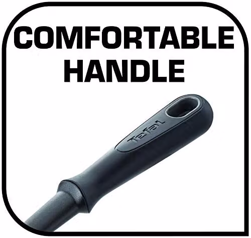 Tefal Comfort Black Plastic Nylon Oval Skimmer Heat Resistant and Non-Scratch Kitchen Tool, Length: 36 cm – 3