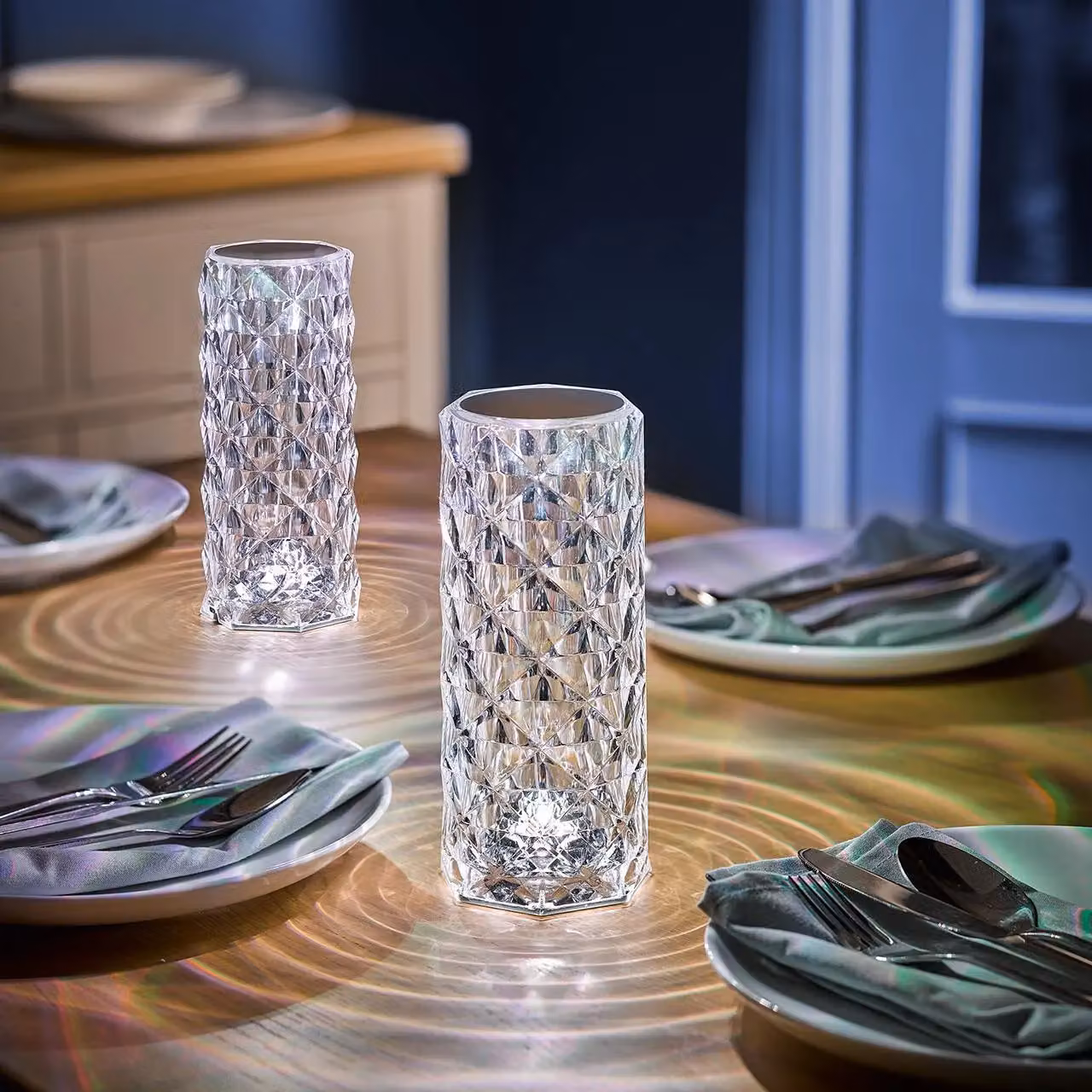 mysmartbuy Faceted Candle Touch Control Lamp, Transparent, H22.5 x W9 x D9 cm – 2