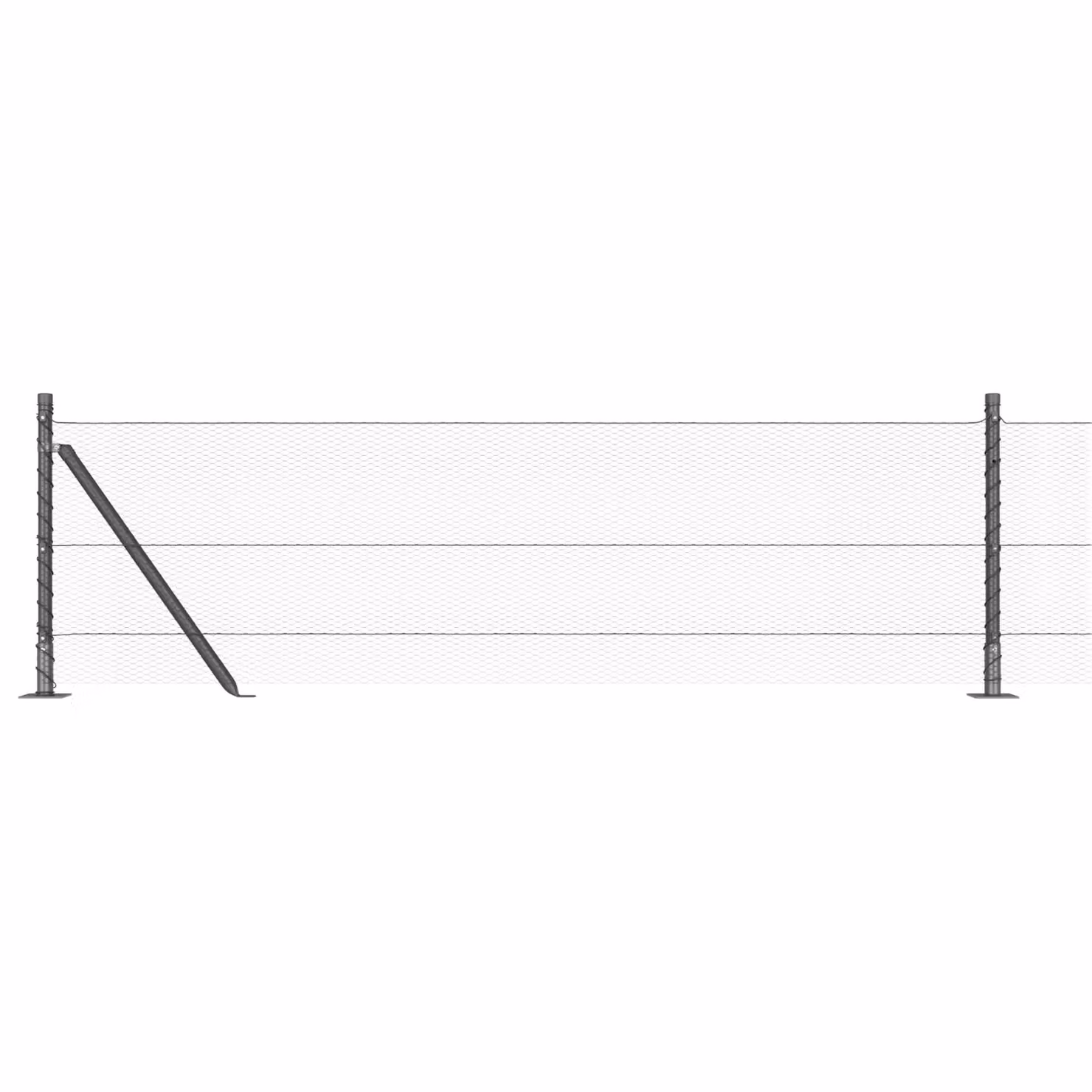 Berkfield Home Hexagon Steel Fence, Grey, W: 0.6 m, L: 10 m – 2