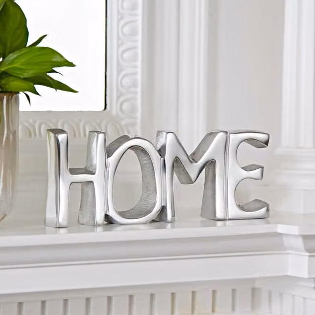 Paper High Reclaimed Metal Wall Plaque in Silver
